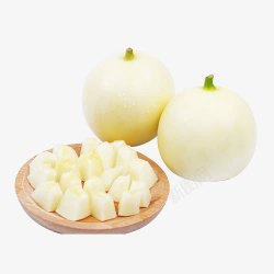 切小块的白香瓜素材