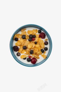 泡牛奶写实早餐营养水果燕麦燕麦粒高清图片