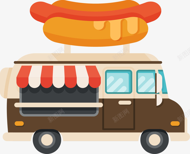 扁平卡通热狗餐车png免抠素材_88icon https://88icon.com 517 吃货节 小吃车 小摊 热狗 美食节 食品 餐车 餐饮