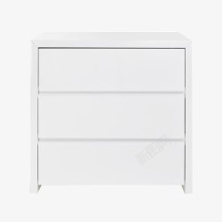 美式现代床头柜3d卡通手绘柜子白色床头柜高清图片