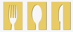 西餐厅菜单封面刀叉素材