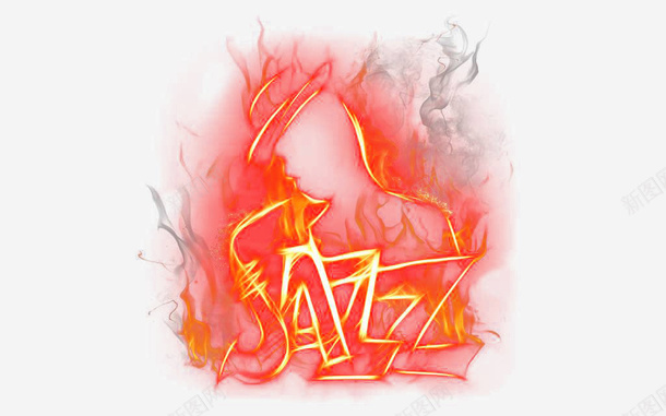 创意红色火焰字母JAZZpng免抠素材_88icon https://88icon.com 免抠 创意背景 加绒加厚火焰 烟雾字母 燃烧火焰 红色火花