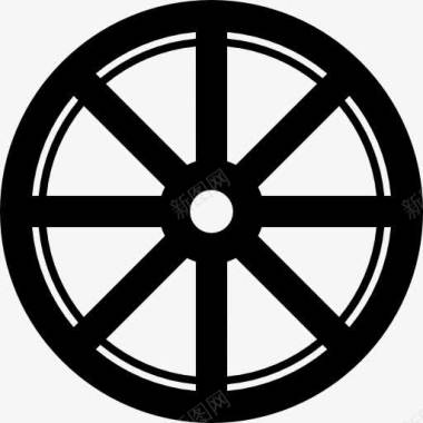轮子车轮图标图标