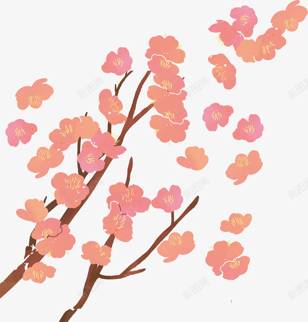 烂漫樱花花树矢量图ai免抠素材_88icon https://88icon.com 插花 春天 树枝 樱花 浪漫 烂漫 矢量图设计 红花 花卉 花枝 花树 花艺 设计 矢量图