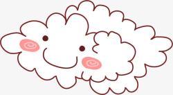 母婴店标志卡通白色云朵装饰图案高清图片