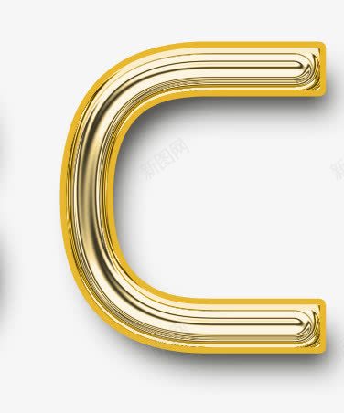 金属质感字母Cpng免抠素材_88icon https://88icon.com 创意字母 现代 金属质感字母数字