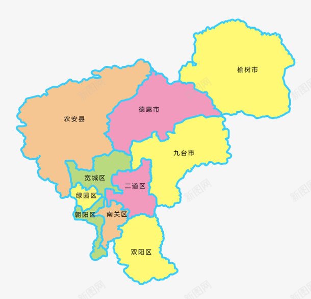 长春地图png免抠素材_88icon https://88icon.com 79N壁纸 PNG 地图 多彩 板块 长春