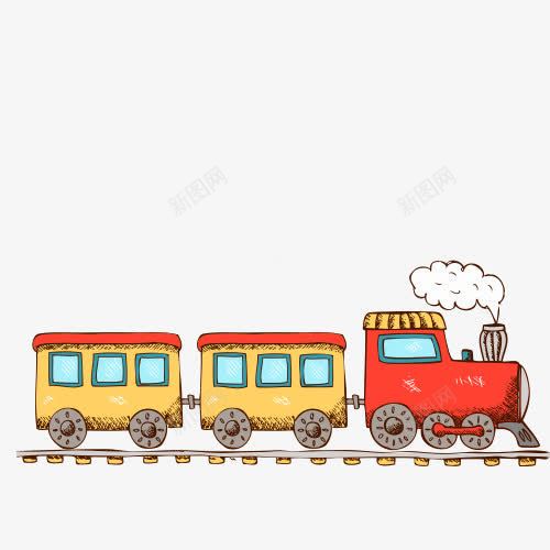 卡通小火车png免抠素材_88icon https://88icon.com Q版小火车 卡通 卡通开火车 图片 火车 金色火车