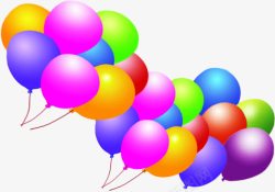 七彩漂浮创意气球素材