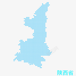 陕西省地图素材