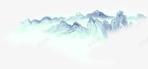 山水画中国风风景展板png免抠素材_88icon https://88icon.com 国风 展板 山水画 风景