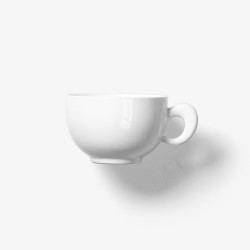 陶瓷茶杯子白色杯子餐具高清图片