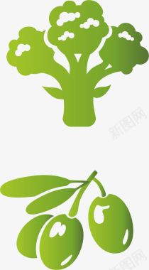 生物标志广告健康蔬菜图标图标