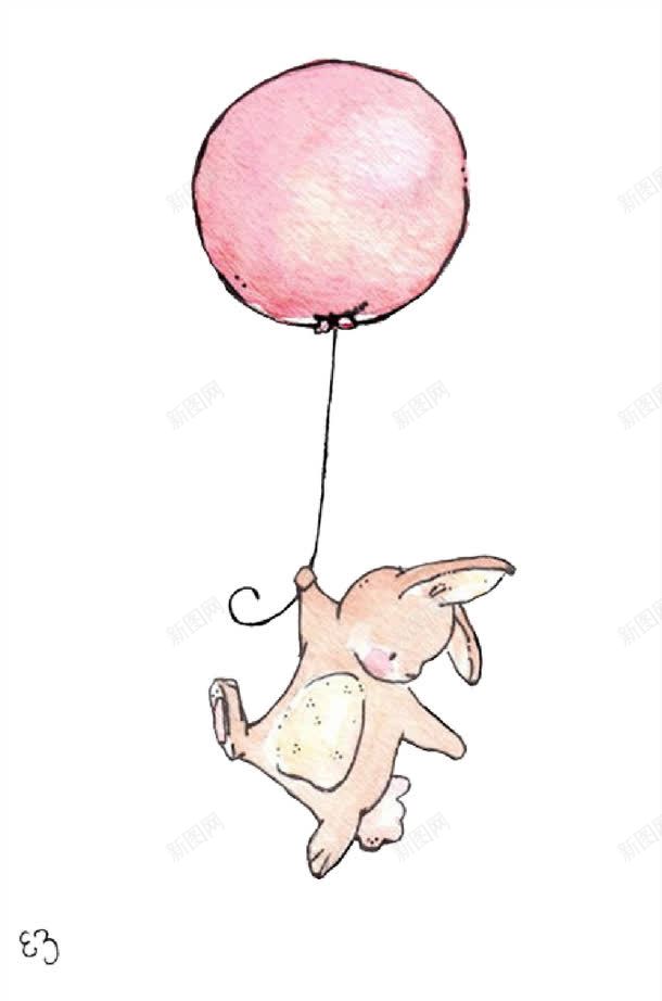 拿着气球的兔子png免抠素材_88icon https://88icon.com 兔子 兔子简笔画 插画 气球 玉兔 粉色