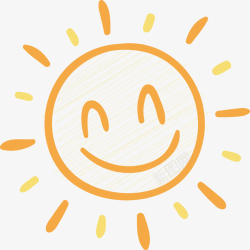 太阳笑脸免抠卡通太阳表情高清图片
