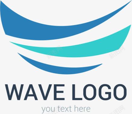 蓝色科技曲线标识logo图标图标