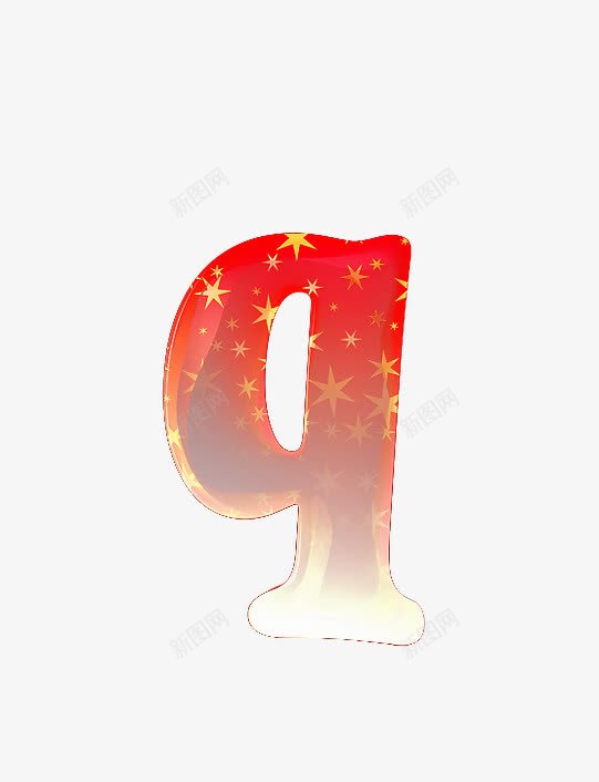 渐变红旗字母qpng免抠素材_88icon https://88icon.com 创意数字 国庆 渐变红旗字母数字