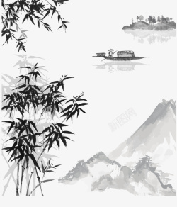 46desig中国风山水水墨画高清图片