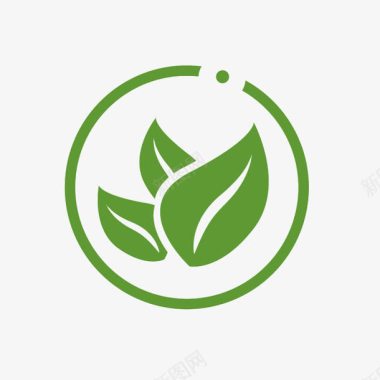 女性绿色圆形绿叶健康减肥logo图标图标