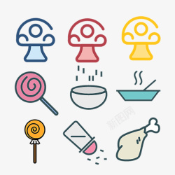 网页蘑菇背景食物饮品ICON图标标志高清图片