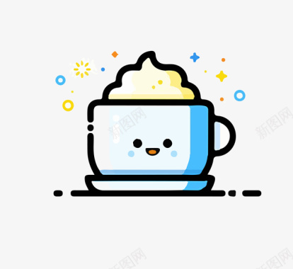 冰奶茶mbe风格摩卡咖啡图标psd源文件图标