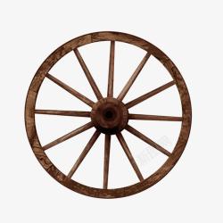 轱辘传统木制木质车轮车轱辘高清图片