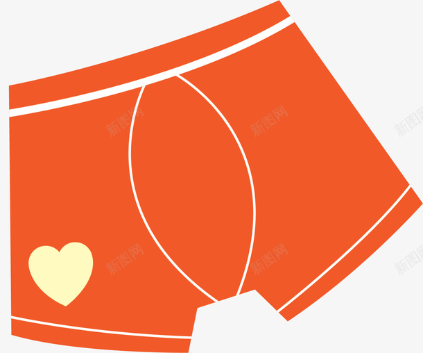 橙色男士内裤png免抠素材_88icon https://88icon.com 卡通内裤 橙色内裤 爱心图案 男士内衣 简约内衣 装饰图案