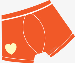 橙色按钮装饰图案橙色男士内裤高清图片