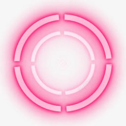 粉色特效光圈透明素材