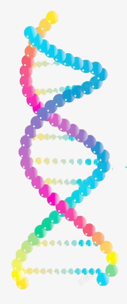 彩色DNA基因链图形素材