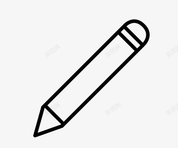 简笔铅笔png免抠素材_88icon https://88icon.com 一支 卡通 手绘 简图 简笔 线条 铅笔 黑色