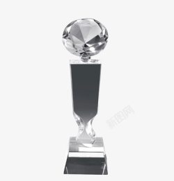 六边形水晶奖杯钻石水晶奖杯高清图片