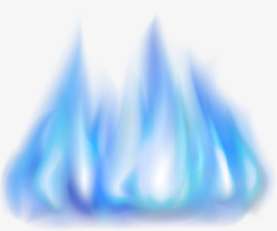 蓝色简约燃烧火焰效果元素素材