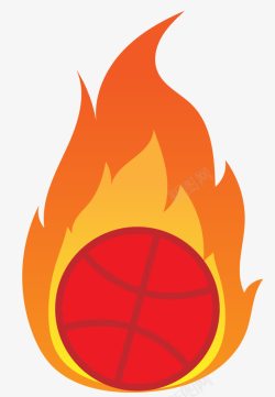 火焰球体火红的篮球高清图片