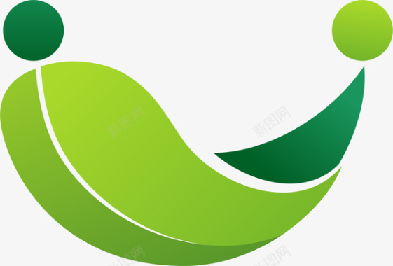 绿色手绘的圆形标志图标图标