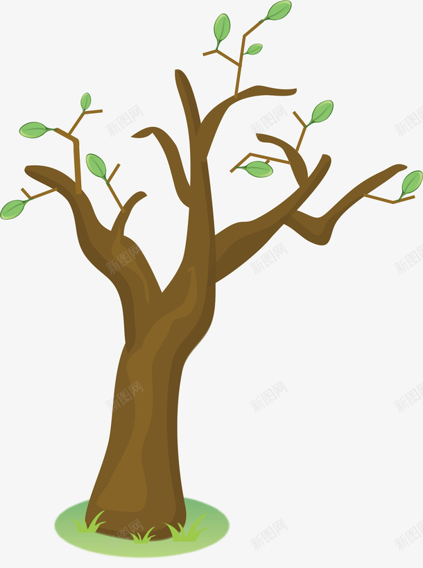 春天的大树矢量图ai免抠素材_88icon https://88icon.com 叶子 大树 树型 树型图 树型图案 树型框 树型结构 矢量图