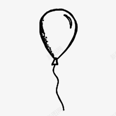 笑脸气球简笔画手绘气球图标图标