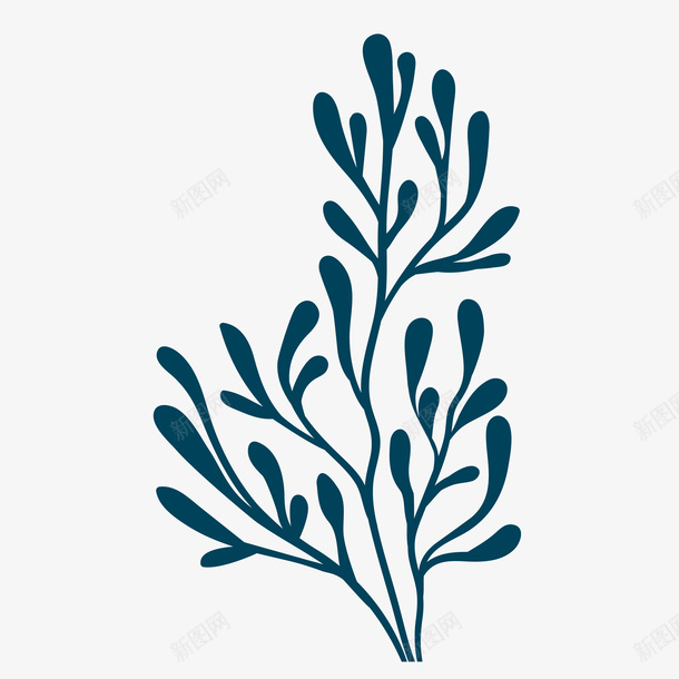 海藻装饰案png免抠素材_88icon https://88icon.com 光泽 卡通 大海 手绘 植物 海草 海葵图片 海藻 海里 渐变 质感 颜色