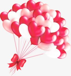 创意手绘浪漫粉红色气球素材