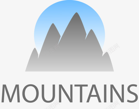 水墨山水山峰logo图标图标