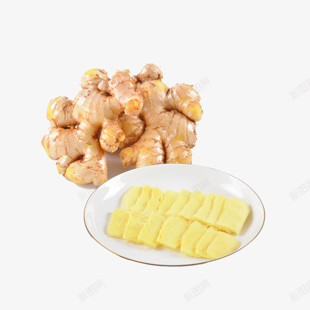 一碟新鲜的嫩姜广告png免抠素材_88icon https://88icon.com 姜枣茶 姜茶促销 姜茶展板 姜茶展架 姜茶文化 平面设计 生姜茶