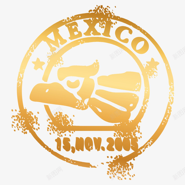 卡通金色渐变海关印戳png免抠素材_88icon https://88icon.com 印章 印章PNG 复古印章 标签 海关 海关印戳 英文 金色渐变