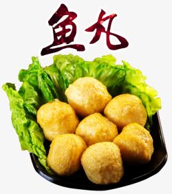 港式小吃咖喱鱼丸生菜高清图片