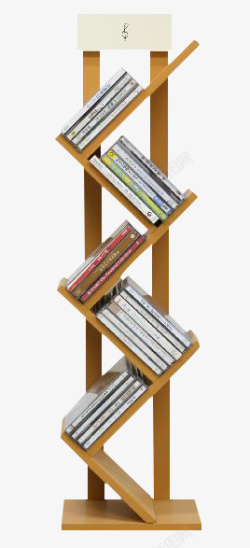 木质架子有意思的梯形书架高清图片