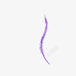 紫色粉笔的笔触线条素材