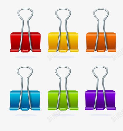六个彩色的小夹子png免抠素材_88icon https://88icon.com 不锈钢 夹子 小帮手 居家 生活用品