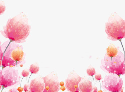 粉色花丛背景粉色春季梦幻花丛高清图片