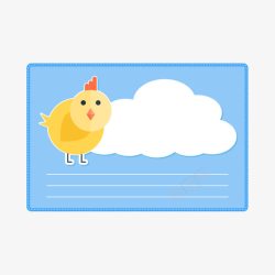 鸡纸质边框可爱动物照片框框高清图片