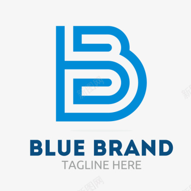 B站LOGO蓝色字母logo矢量图图标图标