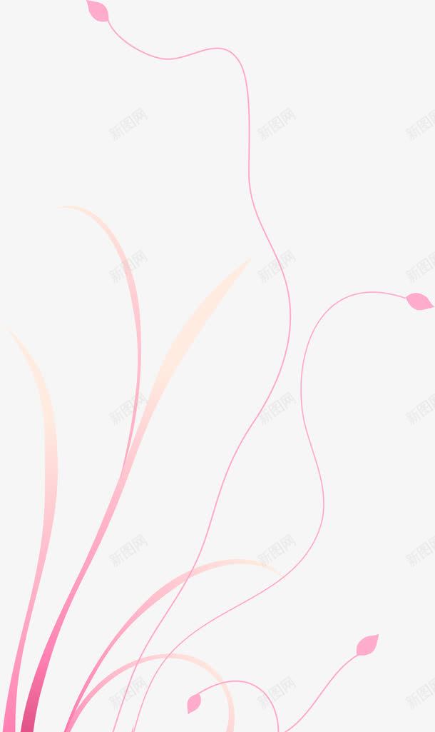 粉色线条花纹png免抠素材_88icon https://88icon.com AI 卡通 底纹 手绘 粉色 线条 花纹
